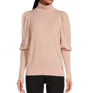 Ted Baker Sweater Dusky Pink Aidabel Roll Neck w/Volume Slv Sz 4 (M or 8/10) NWT